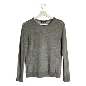 A.P.C. Basic Gray Cotton Blend Crew Neck Sweatshirt Size XS Minimalist French